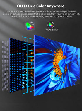 UPERFECT 15.6-inch QLED panel delivers vibrant colors for photo editing on the go.