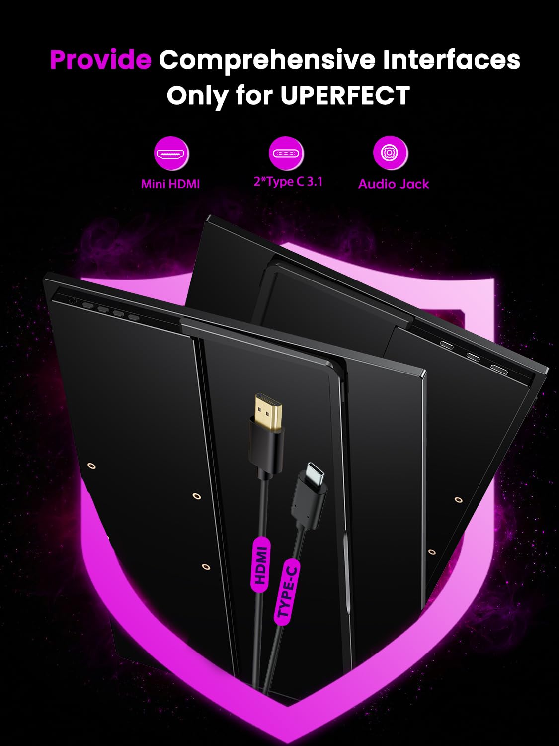 UPERFECT 17.3 inch monitor tilt stand for ergonomic viewing angles
