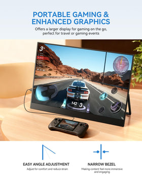 UPERFECT 17.5-inch portable monitor dual USB-C and HDMI ports for versatile connections