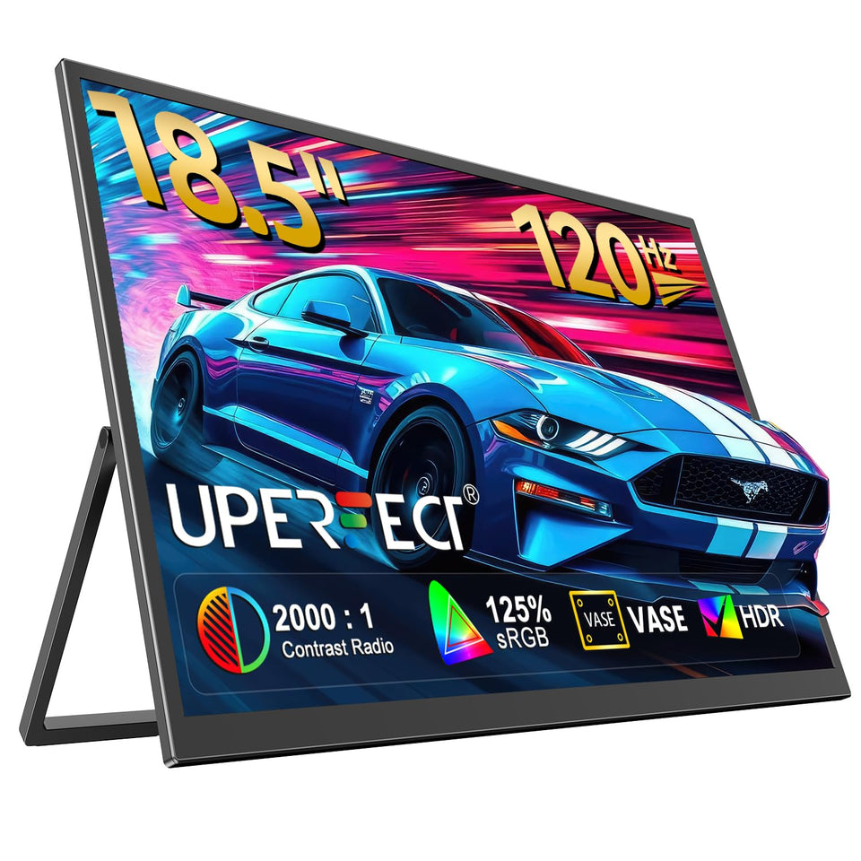 UPERFECT 18.5-inch portable monitor front view for on-the-go productivity