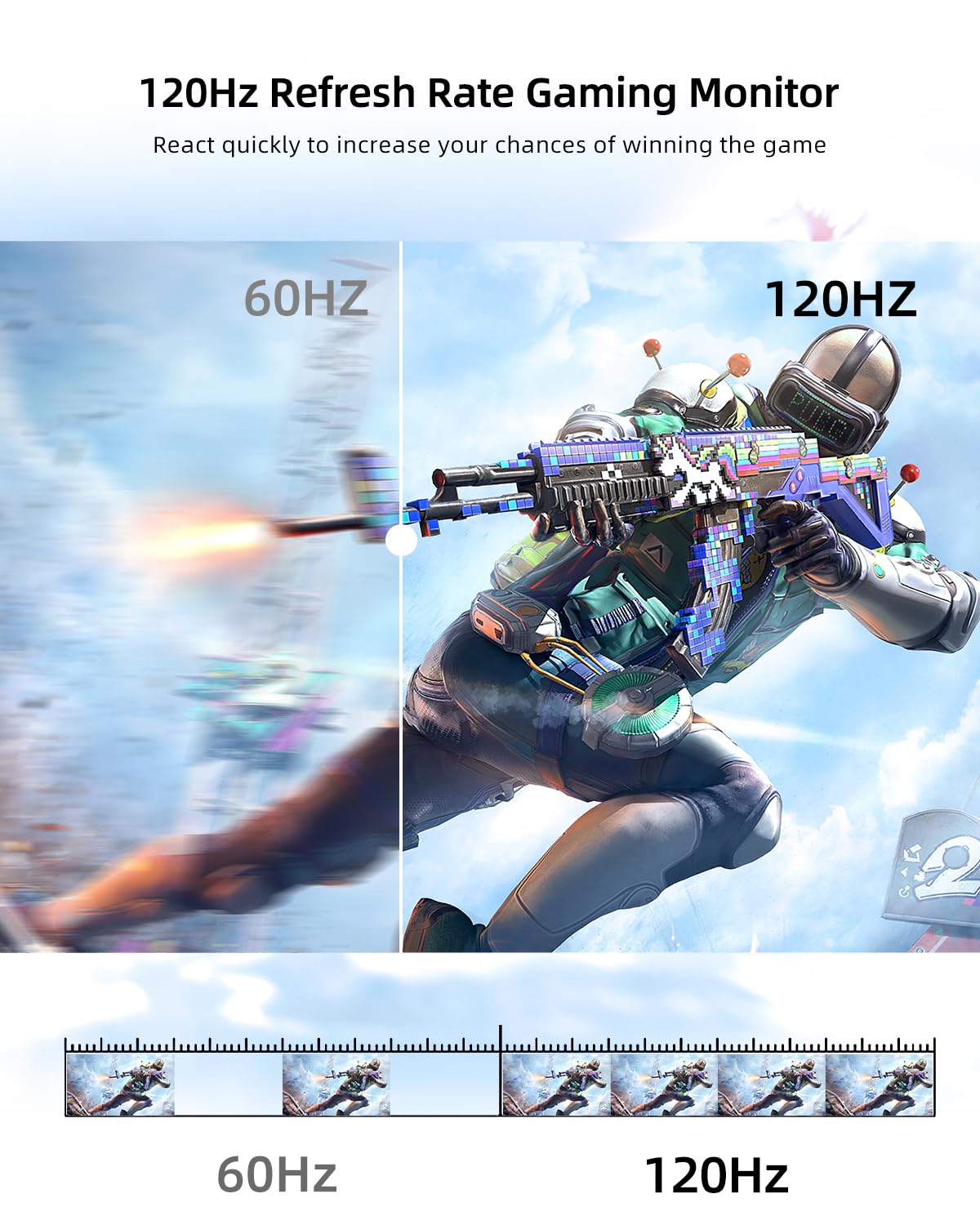 UPERFECT 18.5-inch portable monitor with gaming OSD enhances visuals