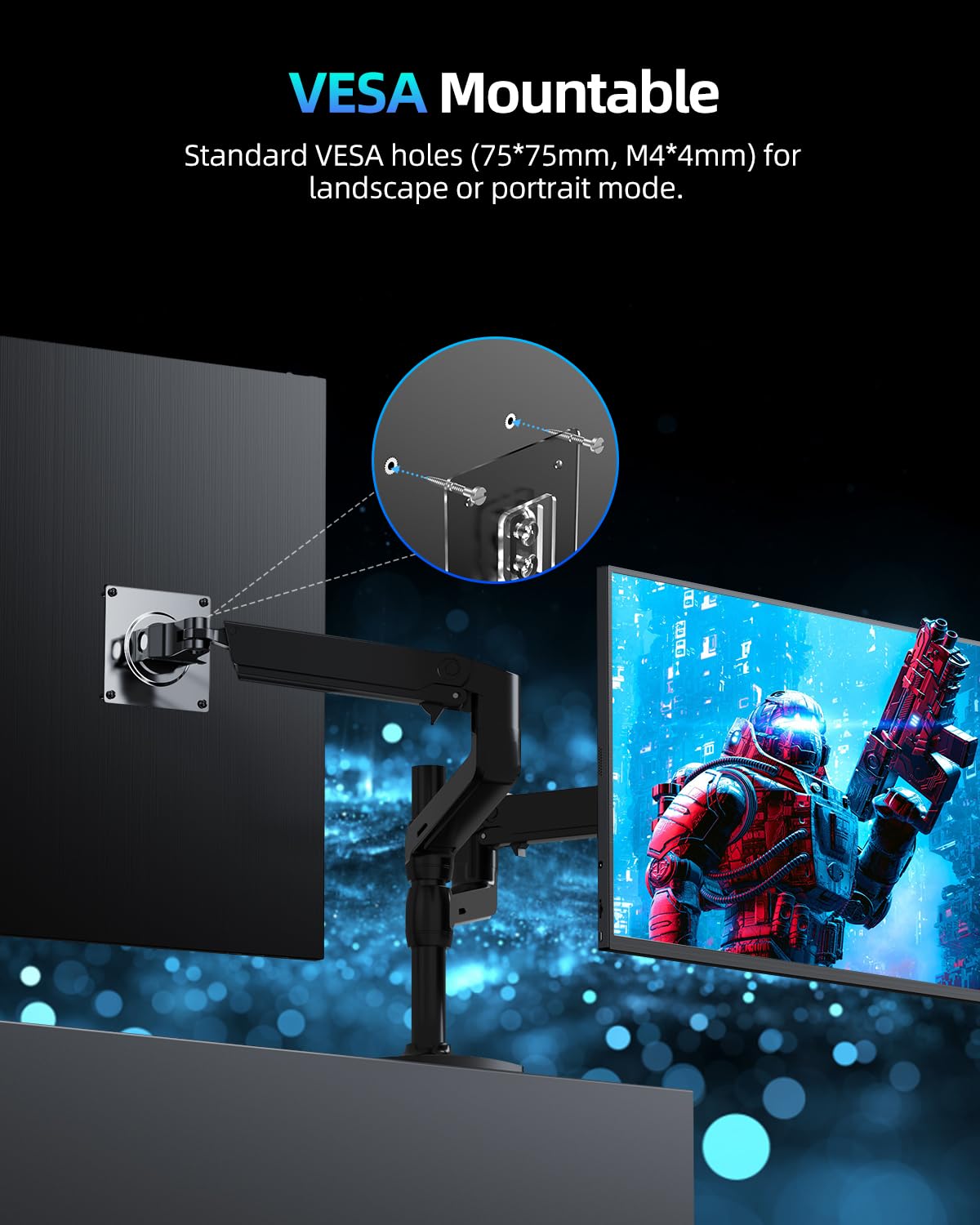 UPERFECT 18-inch QLED monitor connected to a gaming console for on-the-go play