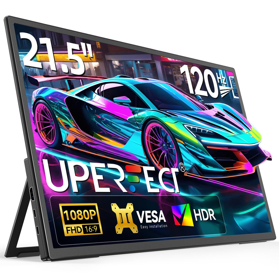 UPERFECT 21.5-inch portable monitor front view for on-the-go productivity