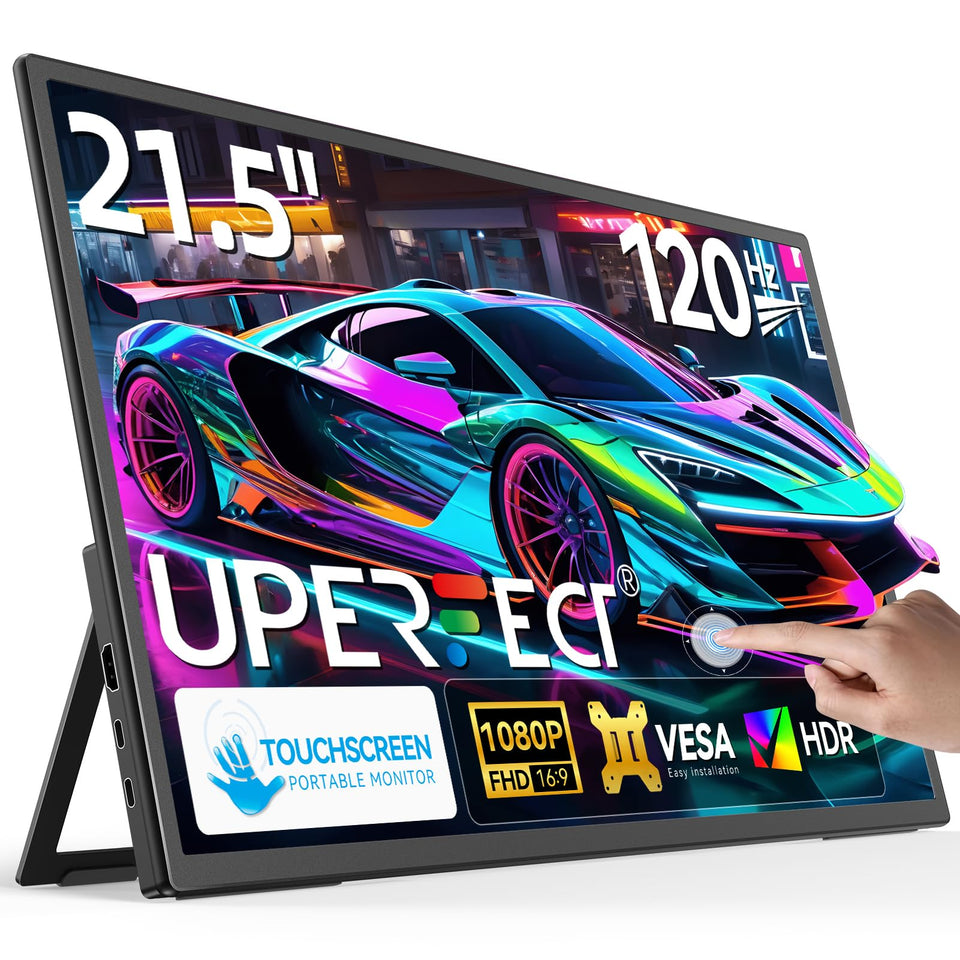 UPERFECT 21.5-inch touchscreen monitor front view for on-the-go productivity
