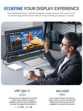 UPERFECT VESA mount compatible display for flexible mounting