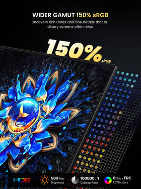 UPERFECT 4K OLED portable monitor highlighting rich color depth for creative editing