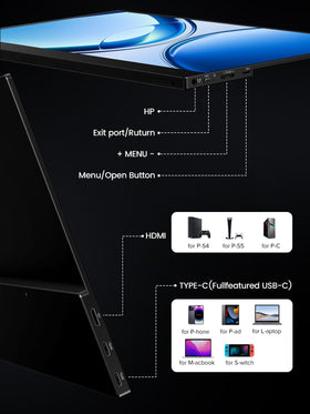 UPERFECT 4K OLED portable monitor wide viewing angle for shared work