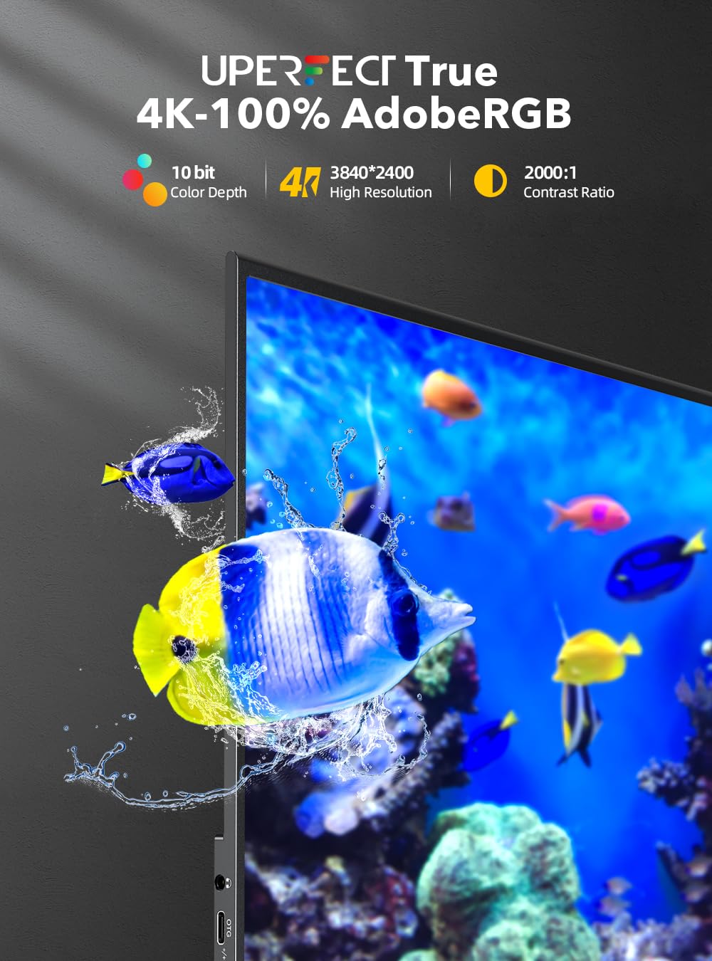UPERFECT 600 nits brightness supports outdoor use and bright environments.