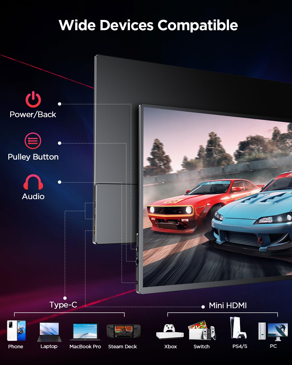 UPERFECT built-in speakers and 3.5mm jack for enhanced audio on the go.
