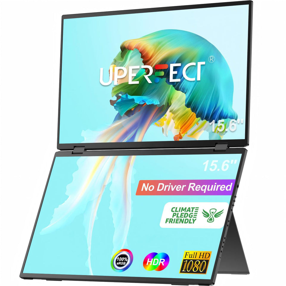 UPERFECT Delta 15.6-inch dual monitor extends your laptop workspace for productivity