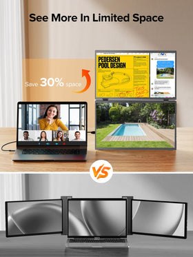 UPERFECT Delta 15.6-inch portable monitor with built-in stand for travel