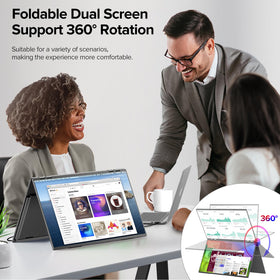 UPERFECT Delta 23.8 adjustable stand enables easy tilt and ergonomic viewing.