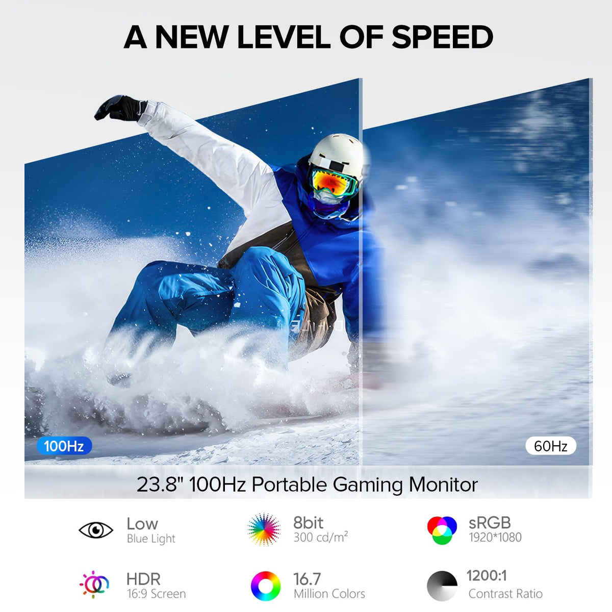 UPERFECT Delta 23.8 IPS matte panel delivers accurate color in bright workspaces.