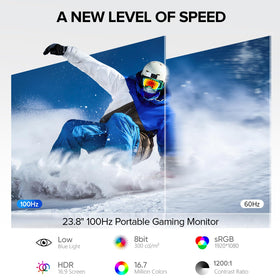 UPERFECT Delta 23.8 IPS matte panel delivers accurate color in bright workspaces.
