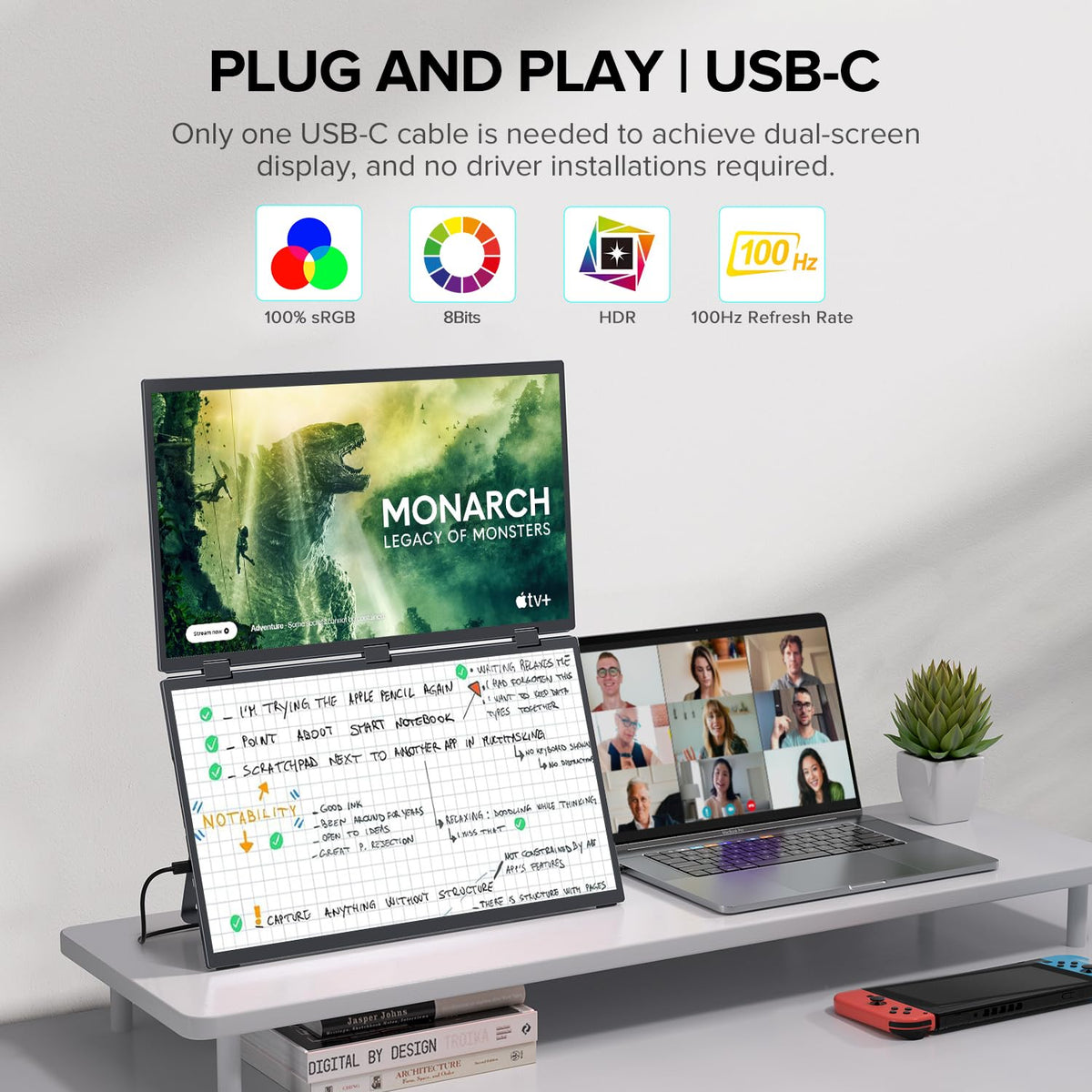 UPERFECT Delta Max gaming-console-ready display for smooth, responsive play.