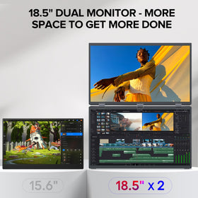 UPERFECT Delta Max laptop dual-screen enhances multitasking with driver-free plug-and-play.
