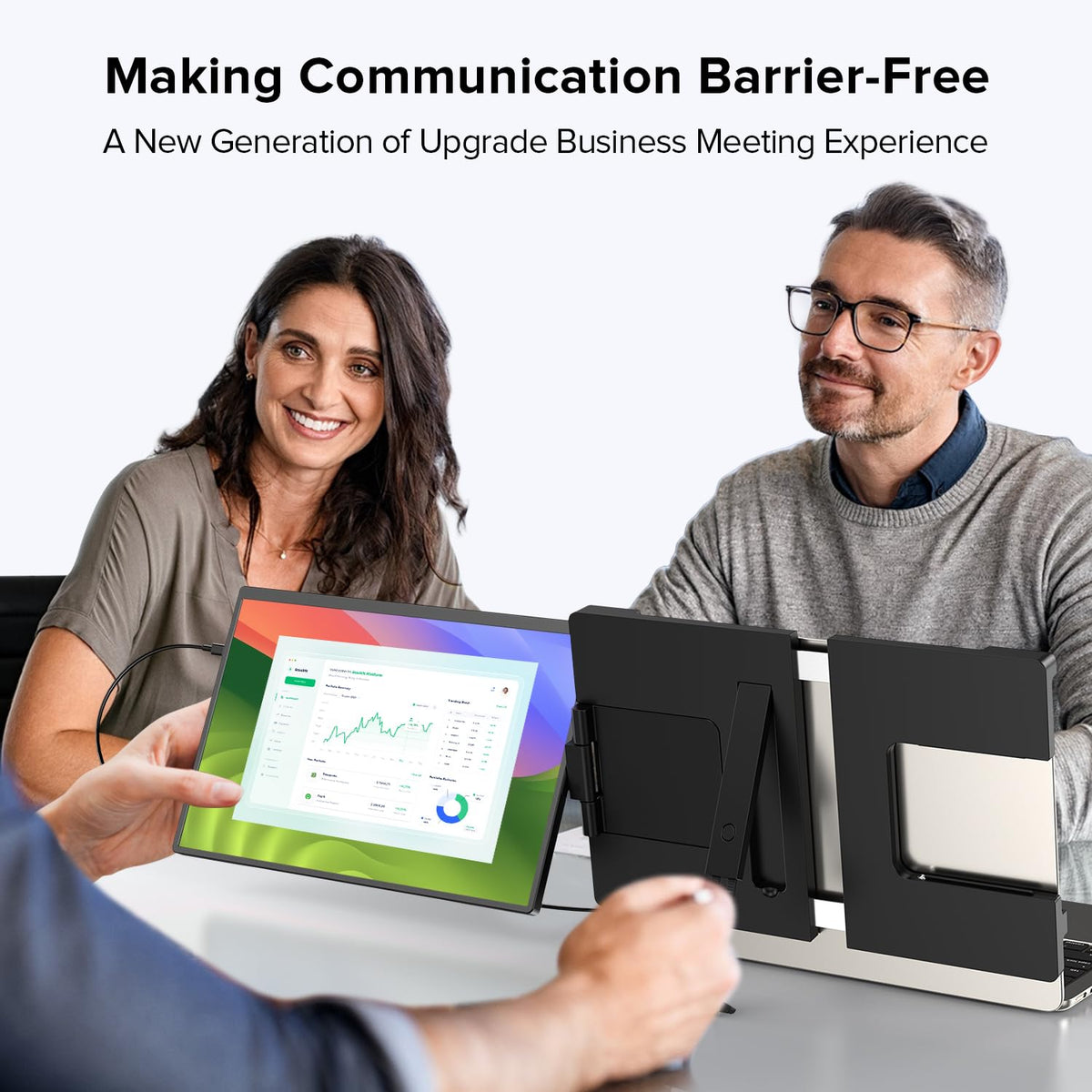 UPERFECT in-use on a desk provides expanded screen real estate.