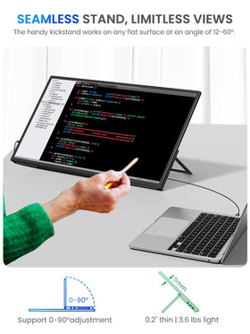 UPERFECT HDMI and USB-C plug-and-play setup with a laptop