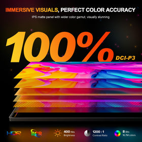 UPERFECT HDR 400-nit brightness display for bright rooms and sharp images