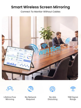 UPERFECT hybrid wireless and wired connection enabling versatile presentations