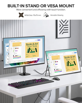 UPERFECT lightweight travel design supports on-the-go dual-screen workflows.
