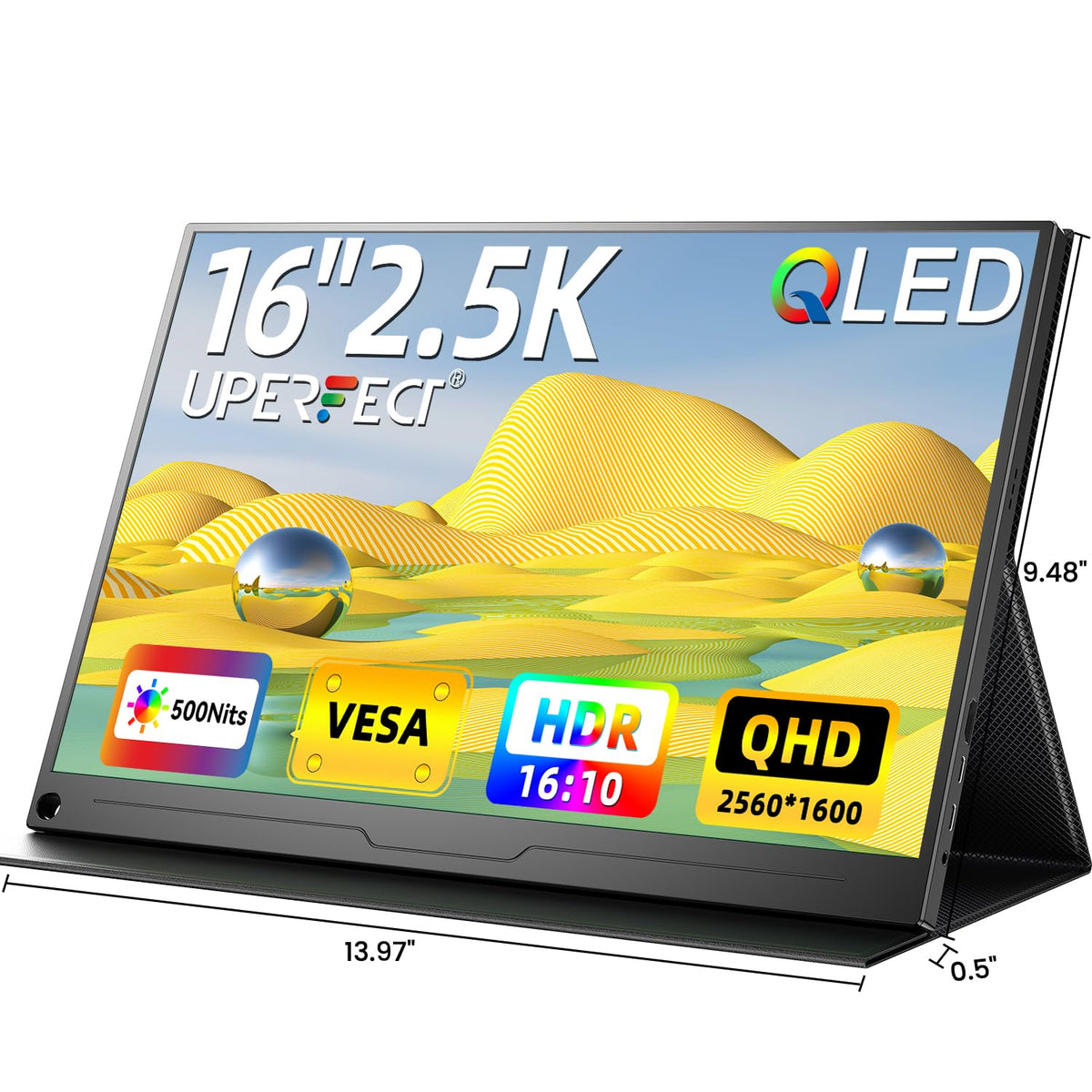 UPERFECT MacBook compatibility with up to 2.5K resolutions and show all resolutions.