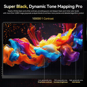 UPERFECT OLED Monitor 16-inch 100000 to 1 contrast delivers deep blacks