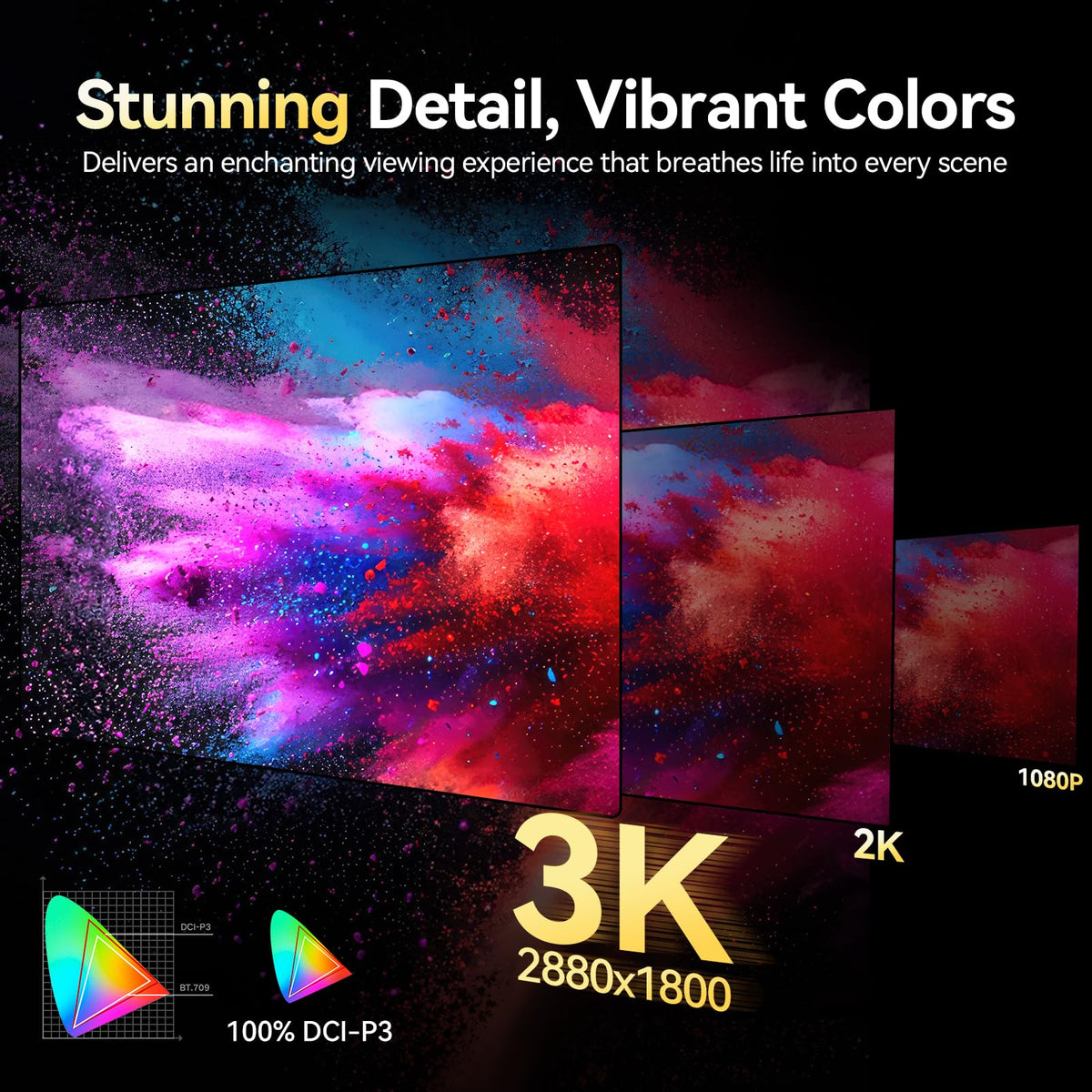UPERFECT OLED Monitor 16-inch 120 Hz refresh enables smooth gaming and video work