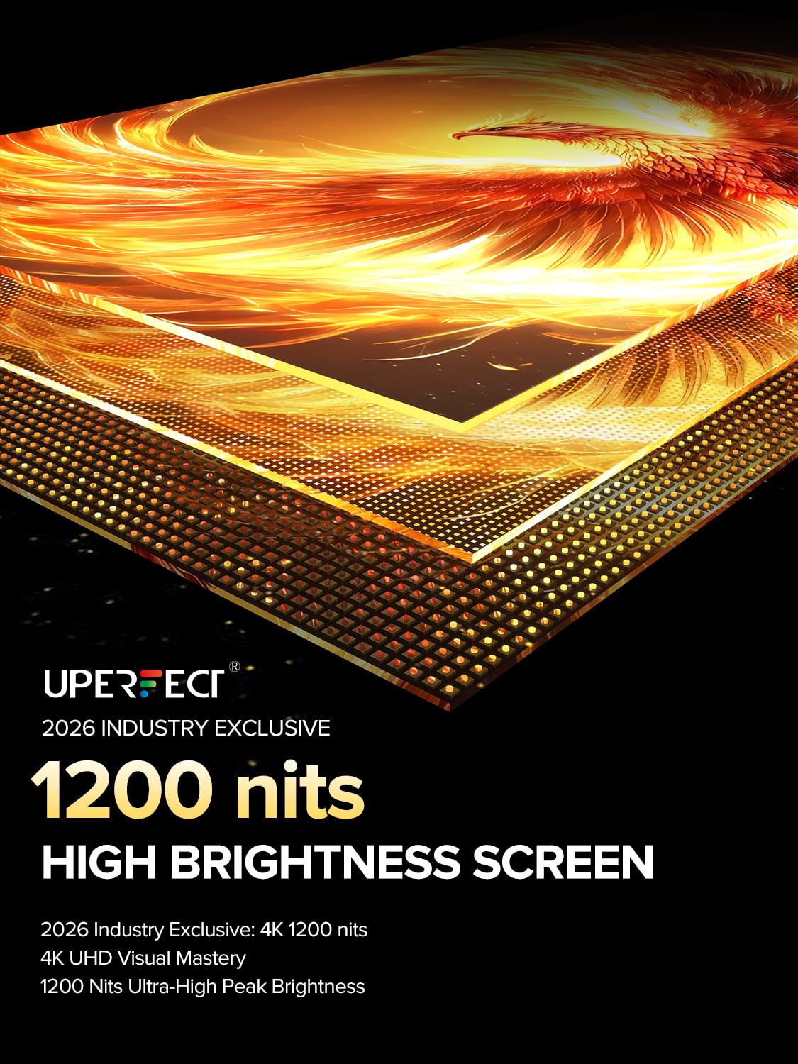 UPERFECT 1200-nits brightness portable monitor enhances outdoor readability