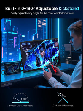 UPERFECT monitor connected to a laptop for expanded workspace