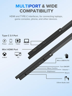 Bright 300-nit display for clear viewing in bright spaces