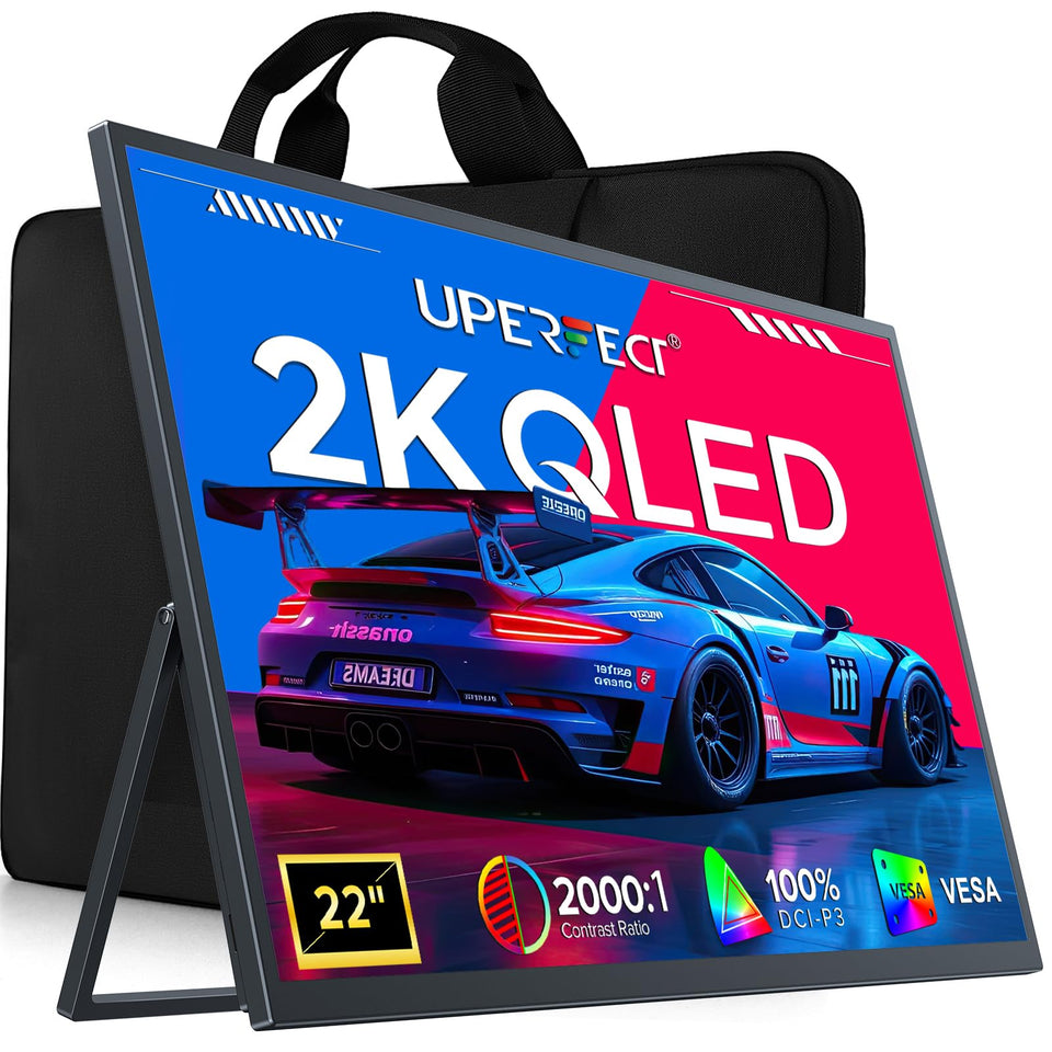 UPERFECT 22-inch QLED monitor front view for productivity