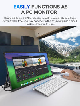 Rear ports on UPERFECT monitor enable versatile connectivity