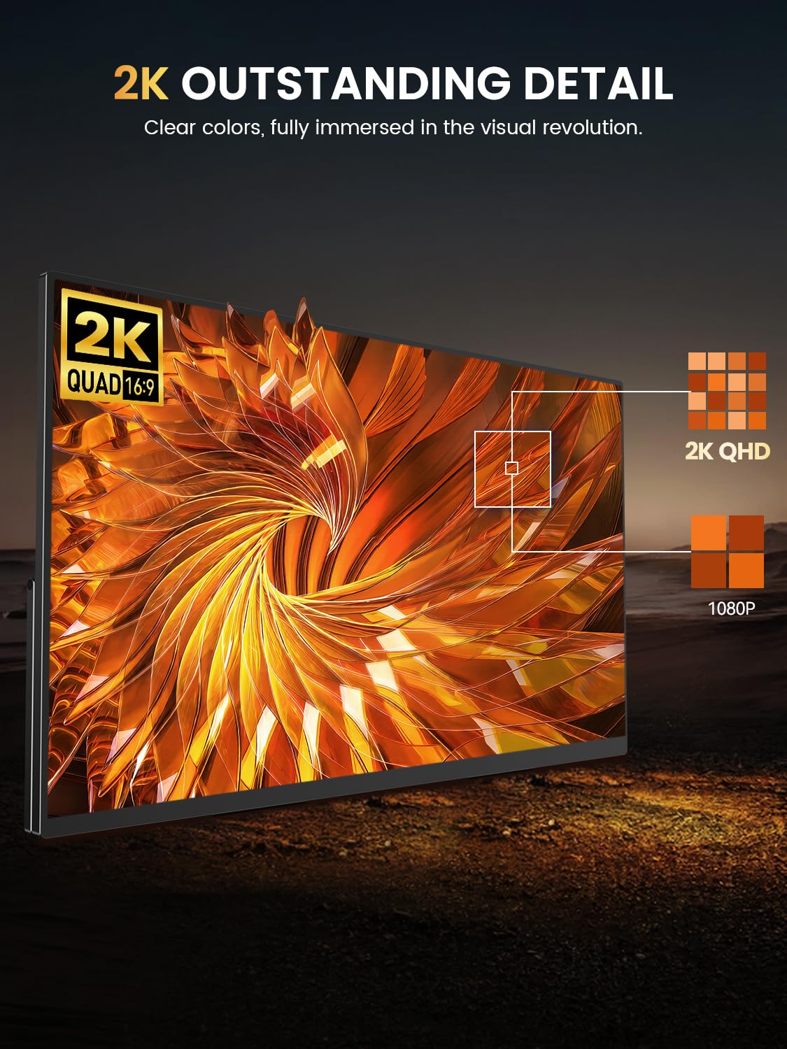 165Hz action view on UPERFECT portable monitor for smooth gameplay.