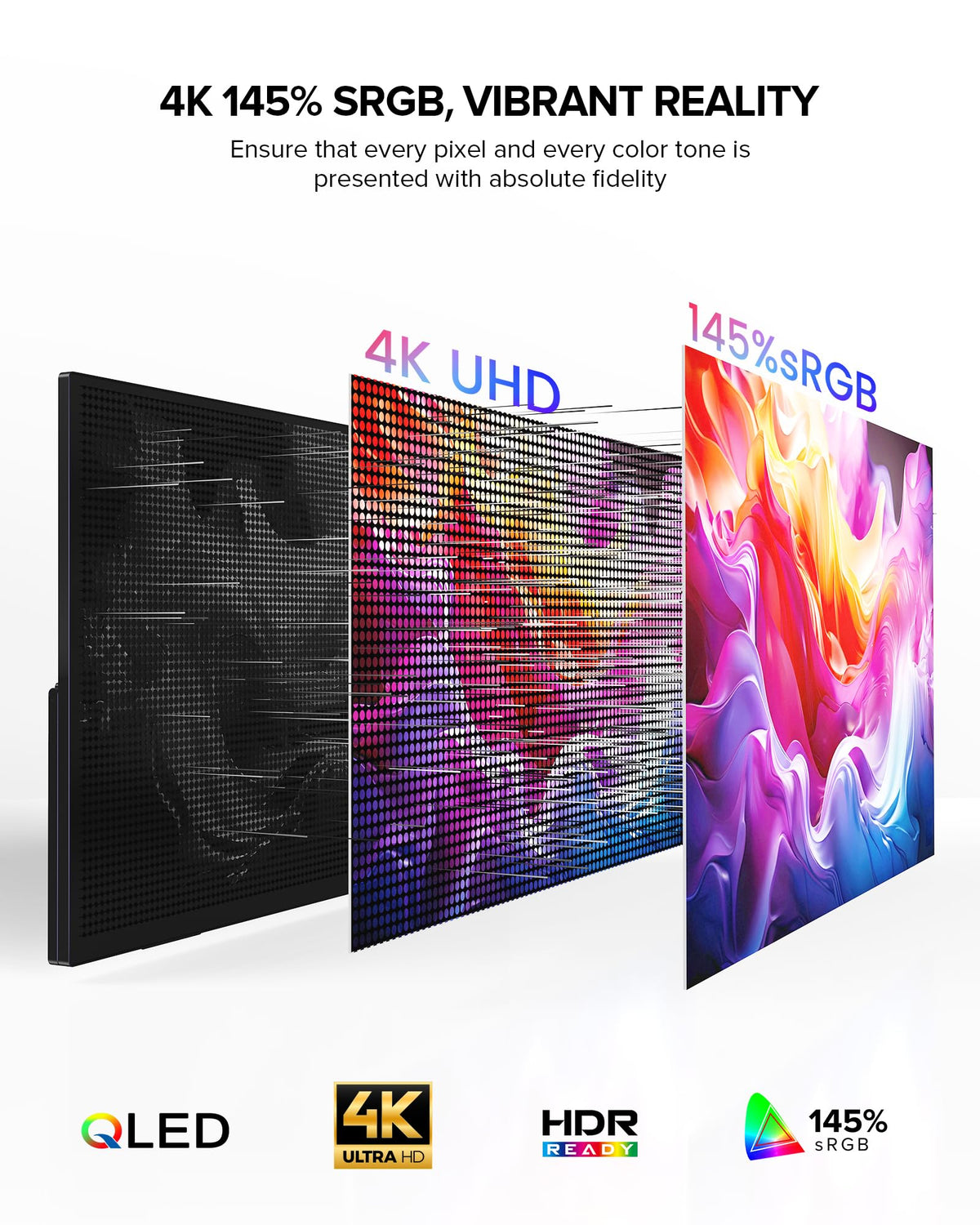 UPERFECT 18.5-inch QLED panel with vivid colors