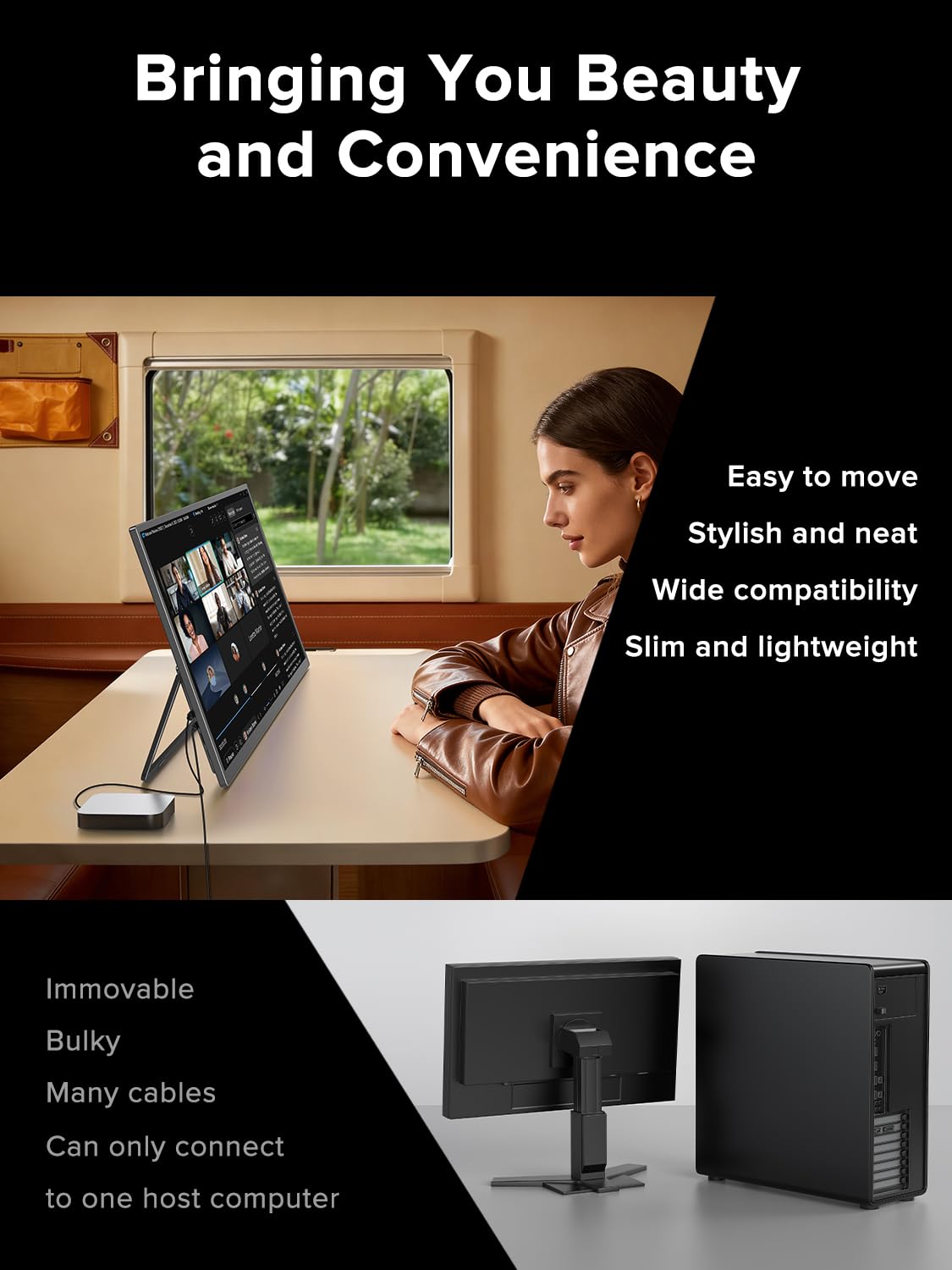 UPERFECT aluminum body combines modern style with sustainable, recyclable materials.