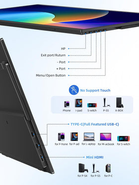 UPERFECT portable monitor laptop setup for enhanced productivity.
