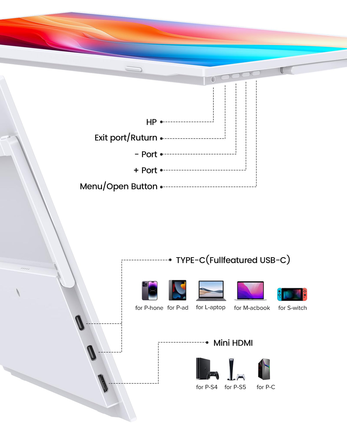 Lightweight portable monitor ideal for travel and on-the-go work