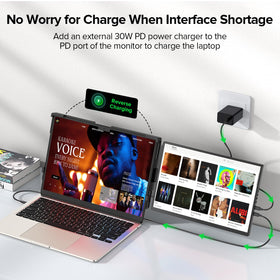 UPERFECT portable monitor in stand mode-ready for freestanding use.