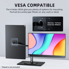 UPERFECT portable monitor Type-C power-and-video making single-cable setup possible