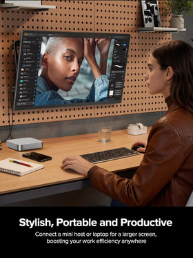 UPERFECT USB-C, HDMI 2.1 and DP 1.4 connectivity for versatile setups.