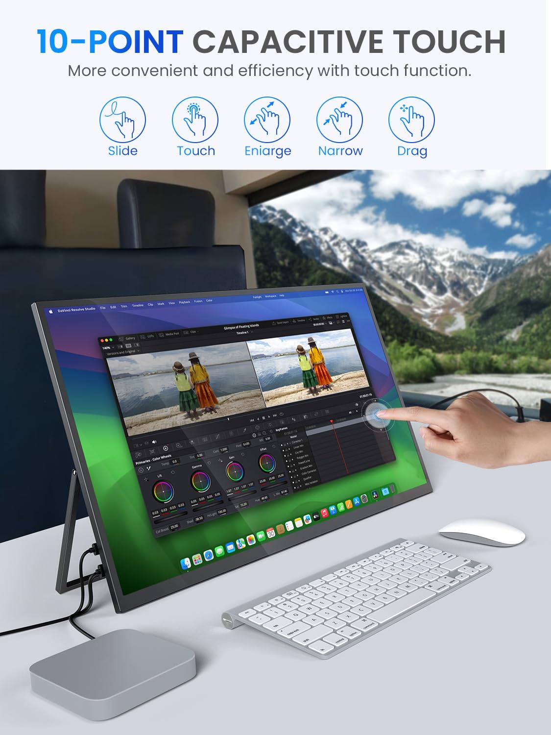UPERFECT monitor with VESA mount for compact desk setups