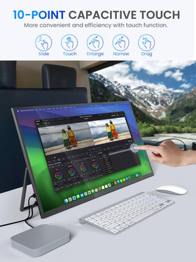 UPERFECT monitor with VESA mount for compact desk setups