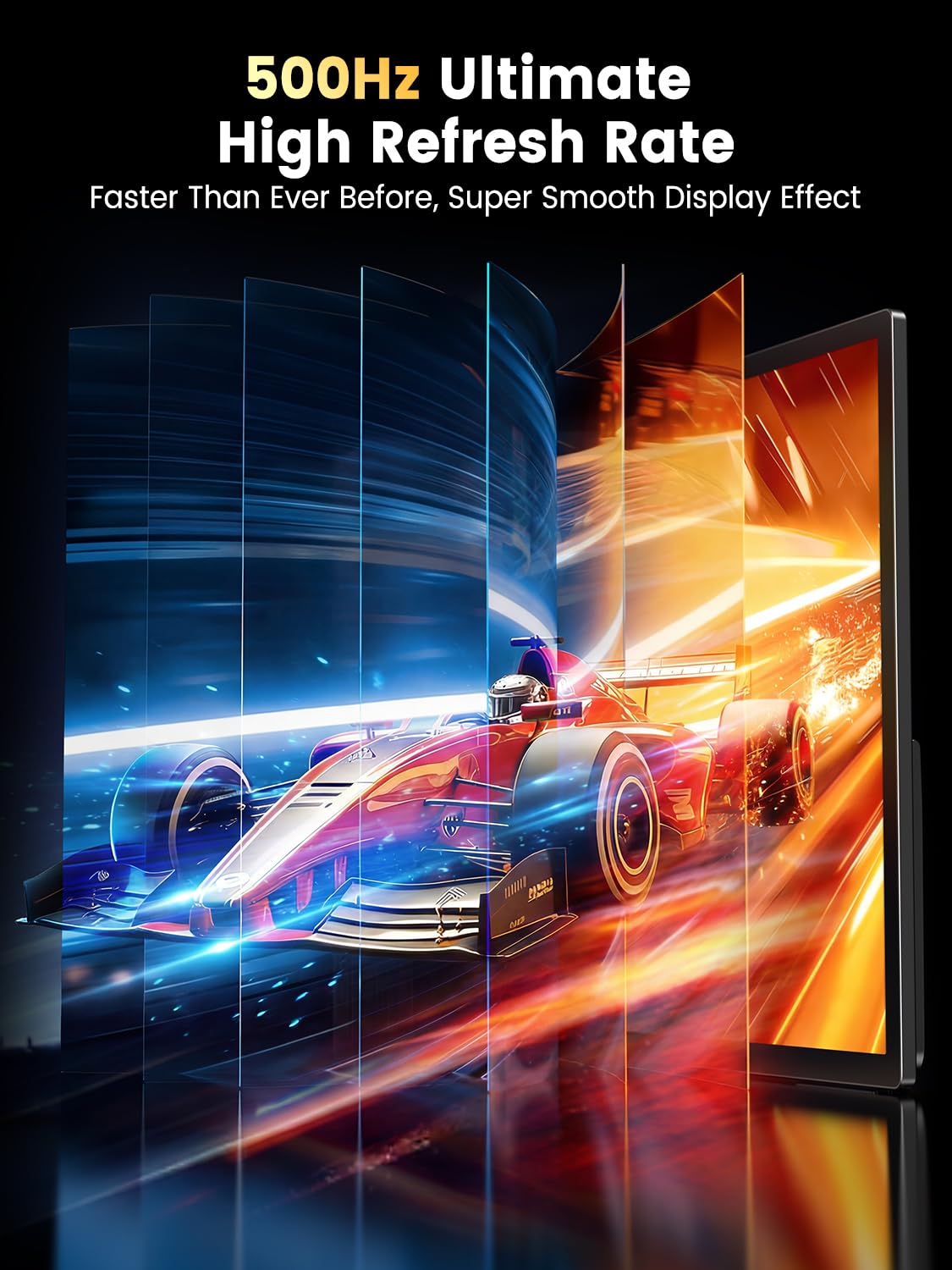UPERFECT QLED portable gaming monitor side ports enable quick connections.