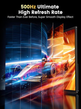 UPERFECT QLED portable gaming monitor side ports enable quick connections.