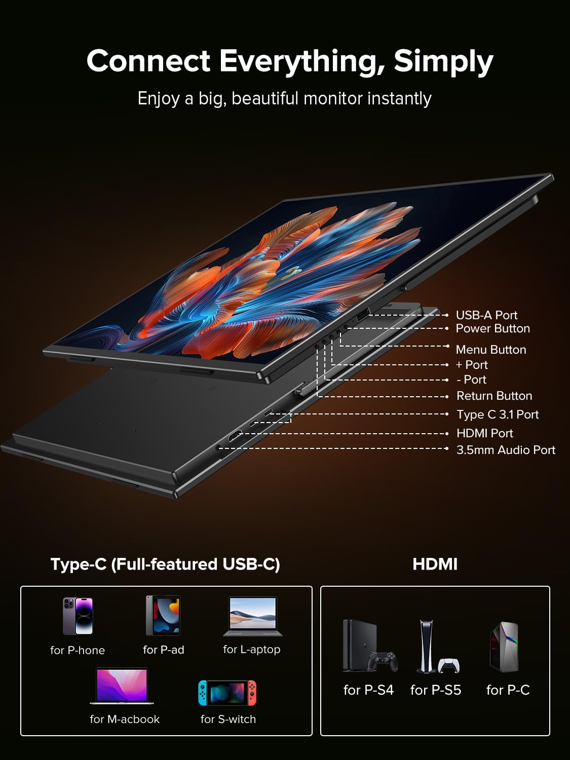 UPERFECT QLED 24-inch monitor enabling dual-screen workflows for productivity.