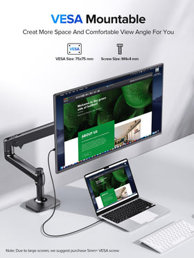Easy plug-and-play with USB-C and Mini HDMI on UPERFECT monitor.