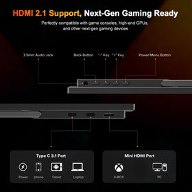 UPERFECT built-in stand and VESA mounting options for flexible setups