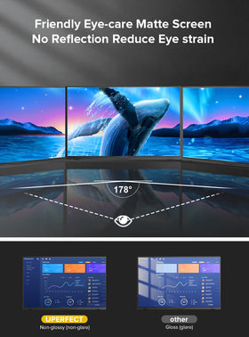 UPERFECT USB-C and Mini HDMI provide flexible connectivity for laptops and consoles.