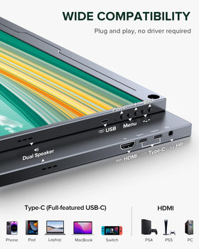 UPERFECT VESA mount back panel for flexible placement.